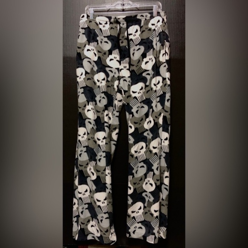 🪺Marvel Punisher Soft Fleece Polyester Graphic Lounge Pants Men’s Size L Unisex